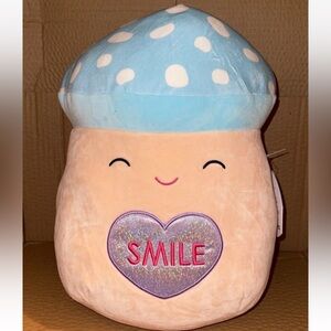 12” chappy Valentine’s Day Mushroom Squishmallow plush new